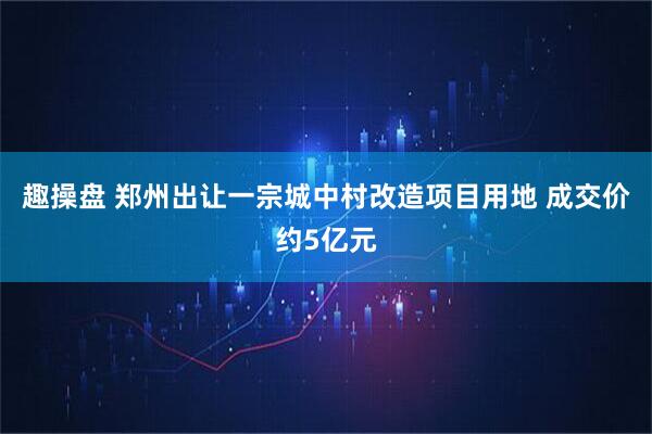 趣操盘 郑州出让一宗城中村改造项目用地 成交价约5亿元