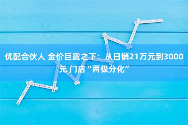 优配合伙人 金价巨震之下：从日销21万元到3000元 门店“两极分化”